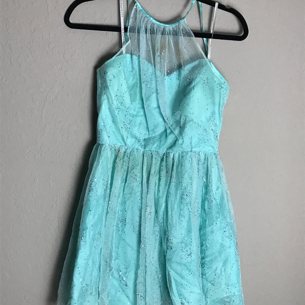 Masquerade size 9/10 halter sparkle dress